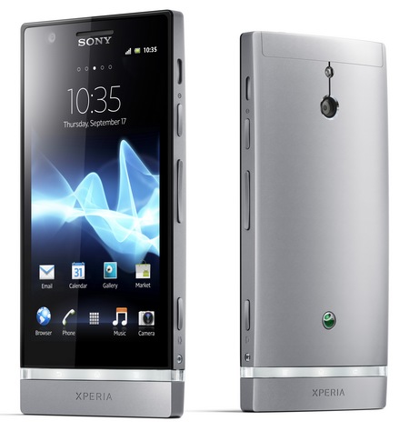 Sony Xperia P Smartphone with Aluminium Unibody and WhiteMagic Display silver