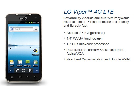 Sprint LG Viper 4G LTE Smartphone