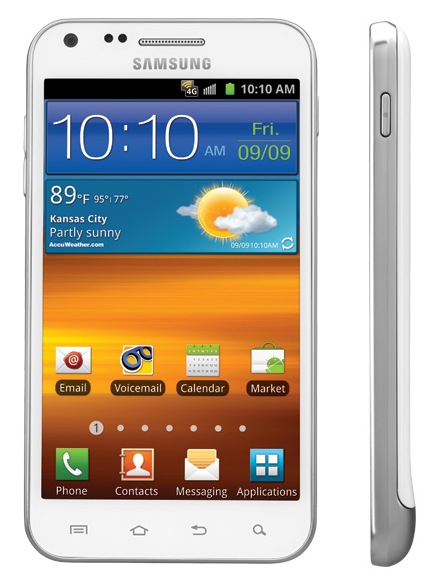 Sprint Samsung Epic 4G Touch Smartphone Frost White side