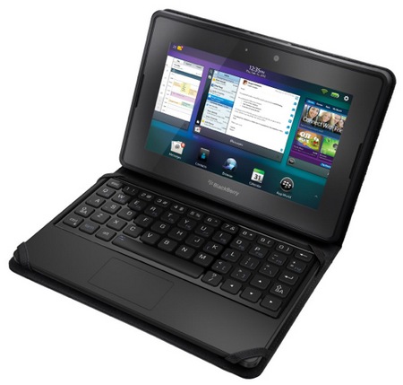 BlackBerry Mini Keyboard for PlayBook in use with case