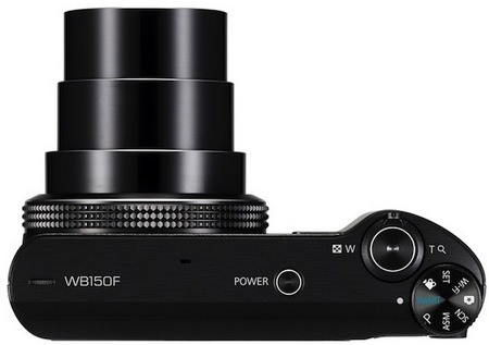 Samsung WB150F WiFi 18x long zoom camera top