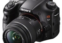 Sony Alpha A57 DSLR Camera with Translucent Mirror angle