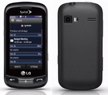 Sprint LG Rumor Reflex QWERTY Messaging Phone front back