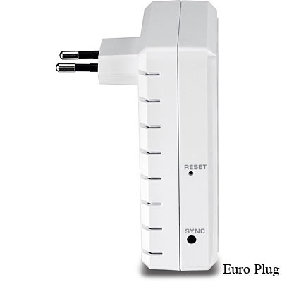 TRENDnet TPL-405E 500Mbps Powerline AV Adapter with 4 Gigabit LAN Ports Euro Plug