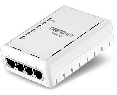 TRENDnet TPL-405E 500Mbps Powerline AV Adapter with 4 Gigabit LAN Ports