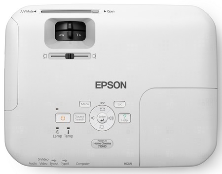 Epson PowerLite Home Cinema 710HD Home Theater Projector top