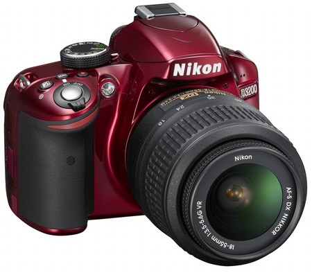 Nikon D3200 Entry-level DSLR Camera red angle
