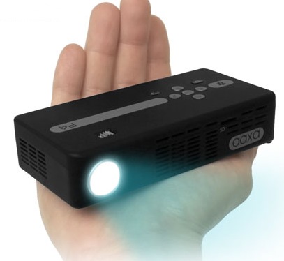 AAXA P4 WiFi Pico Projector on hand