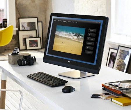 Dell XPS One 27 All-in-One Computer with 2560x1440 Screen in use