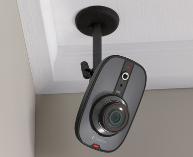 Logitech Alert 750n Indoor Video Security System with Night Vision in use