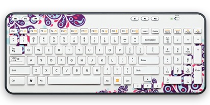 Logitech Wireless Keyboard K360 Global Graffiti Collection Purple Paisley