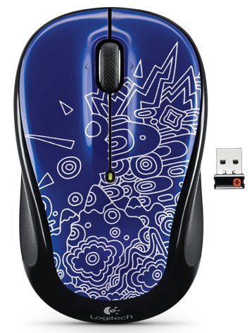 Logitech Wireless Mouse M325 Global Graffiti Collection Blue Topography