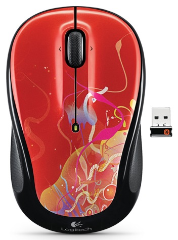 Logitech Wireless Mouse M325 Global Graffiti Collection Crimson Ribbons