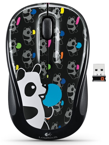 Logitech Wireless Mouse M325 Global Graffiti Collection Panda Candy
