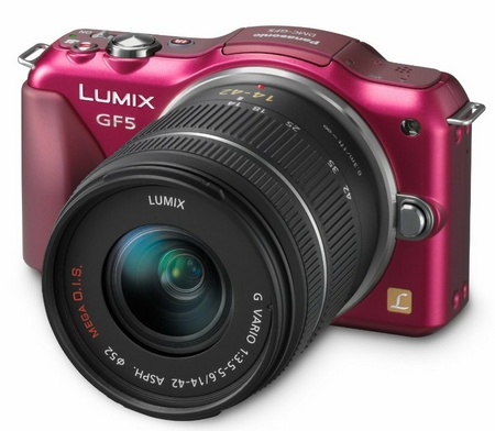 Panasonic LUMIX DMC-GF5 Micro Four Thirds Camera red with 14-42mm standard zoom lens