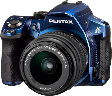 Pentax K-30 Weather Resistant DSLR Camera blue