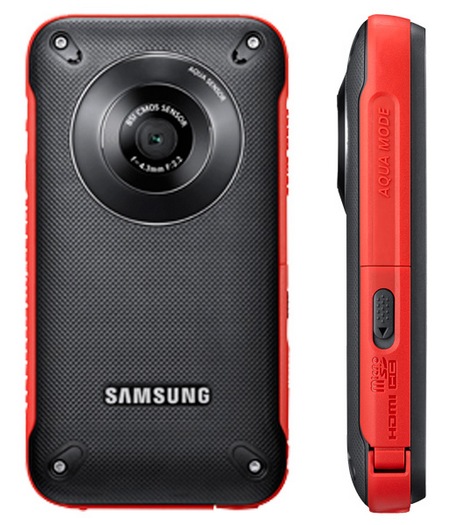 Samsung Pocket Cam HMX-W300 Rugged Pocket Full HD Camcorder red