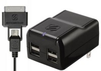 Scosche reVIVE h4 and reVIVE h4 pro 4-Port USB Wall Chargers with cable