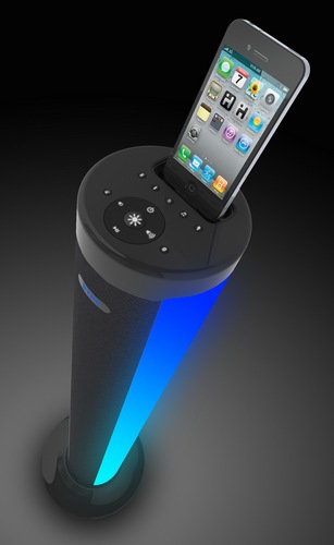 iHome iP76 Color-changing Bluetooth Speaker Tower with iPhone dock