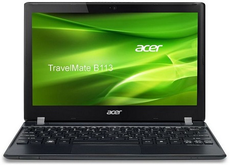 Acer TravelMate B113 11.6-inch Ultraportable with Sandby Bridge front