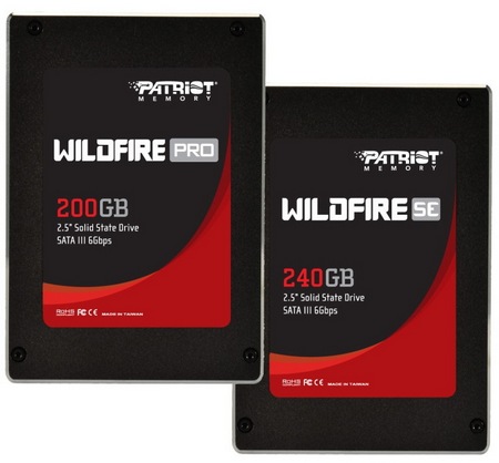 Patriot Memory Wildfire SE and Wildfire Pro SandForce-powered SSDs