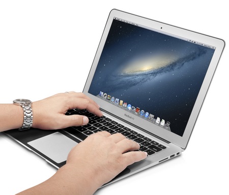 Twelve South SurfacePad for Air Leather Cover MacBook Air typing