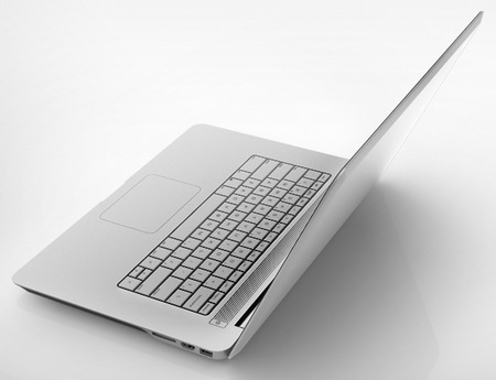 Vizio Notebook Announced with Aluminum Construction and Style angle back