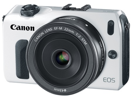 Canon EOS M Mirrorless Interchangeable Lens Camera white