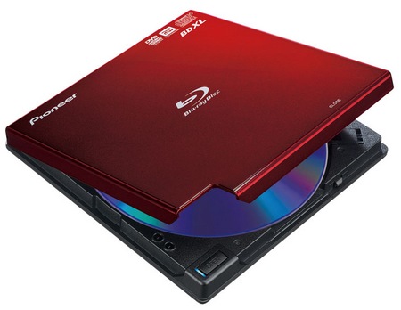 Pioneer BDR-XD04 Portable BDXL Burner red