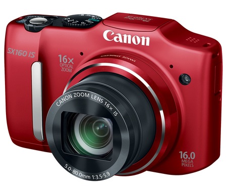 Canon PowerShot SX160 IS 16x long zoom camera red