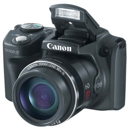 Canon PowerShot SX500 IS 30x long zoom camera flash