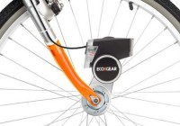 ECOXGEAR ECOXPOWER Pedal-powered Headlight and Mobile Device Charger attched