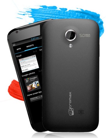 Micromax Superfone Canvas A100 dual-sim android smartphone back