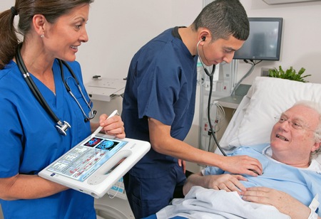 Motion Computing C5t Rugged Tablet PC with Ivy Bridge healthcare in use