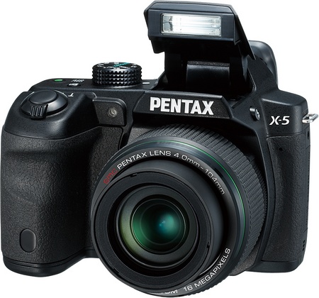 Pentax X-5 Digital Camera with 26x Long Zoom black