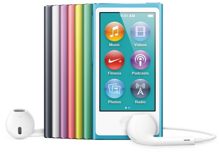 Apple iPod nano 7th gen with 2.5-inch Multitouch Display colors 1