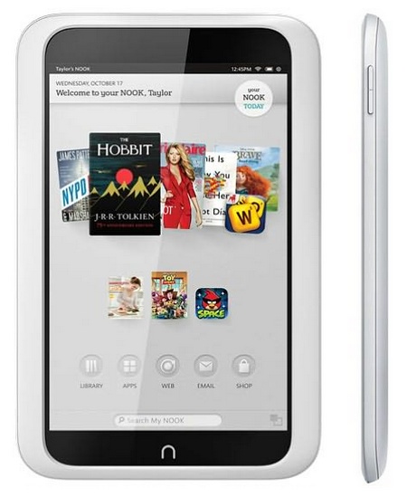 Barnes & Noble NOOK HD Highest Resolution 7-inch Tablet front and side