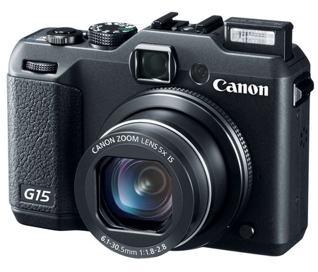 Canon PowerShot G15 Camera gets f1.8-2.8 Lens flash open