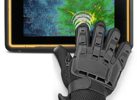 Getac Z710 7-inch Rugged Android Tablet glove on touchscreen