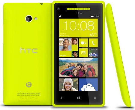 HTC 8X Windows Phone 8 Smartphone Limelight yellow
