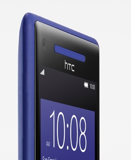 HTC 8X Windows Phone 8 Smartphone blue receiver