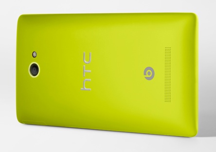 HTC 8X Windows Phone 8 Smartphone limelight yellow back