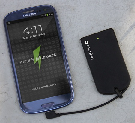 Mophie juice pack reserve micro with key ring with galaxy s iii