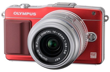 Olympus PEN mini E-PM2 Micro Four Thirds Camera red