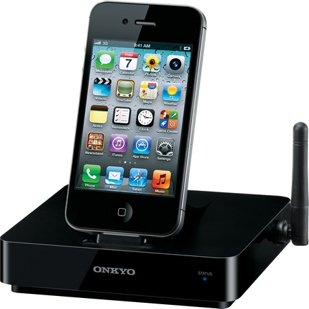 Onkyo DS-A5 AirPlay iPhone iPad Dock with iphone