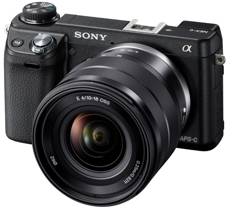 Sony Alpha NEX-6 Mirrorless Camera angle