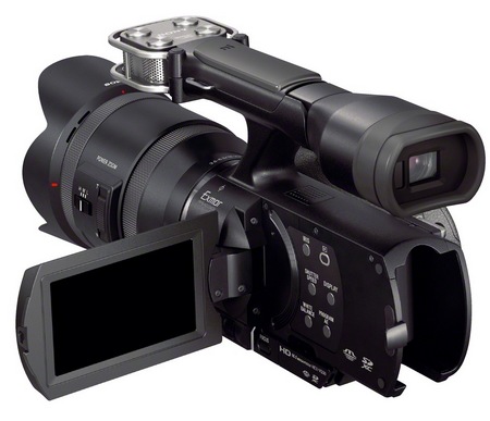 Sony Handycam NEX-VG30H Interchangeable Lens Camcorder SELP-18200 E PZ Lens back