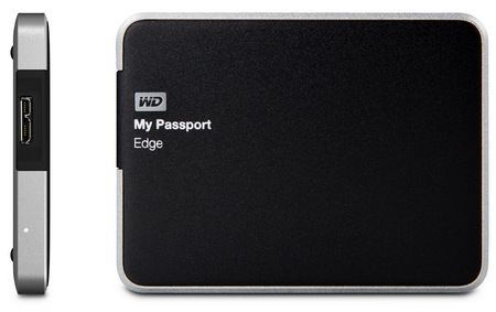 Western Digital My Passport Edge for Mac Slim USB 3.0 Portable Hard Drive side