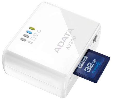 ADATA DashDrive Air AV200 Portable WiFi Router SD card