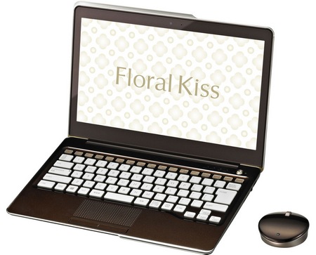 Fujitsu Lifebook Floral Kiss CH55 J Notebook for Female Users luxury brown